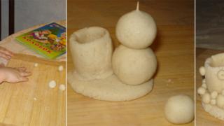 Подсвечник Снеговик-мечтатель