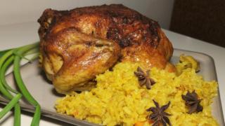 Бомбическая курица с рисом в духовке. Не нужно мыть посуду!