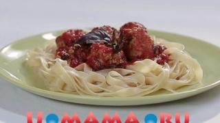 Тальятелле с фрикадельками в томатном соусе (рецепт с видео)