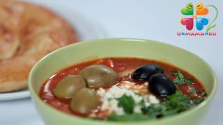 Фасолевый суп в греческом стиле